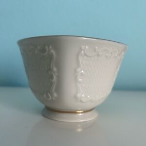 Vintage Lenox Canterbury Collection Treat Bowl Gold Trim 3" Tall